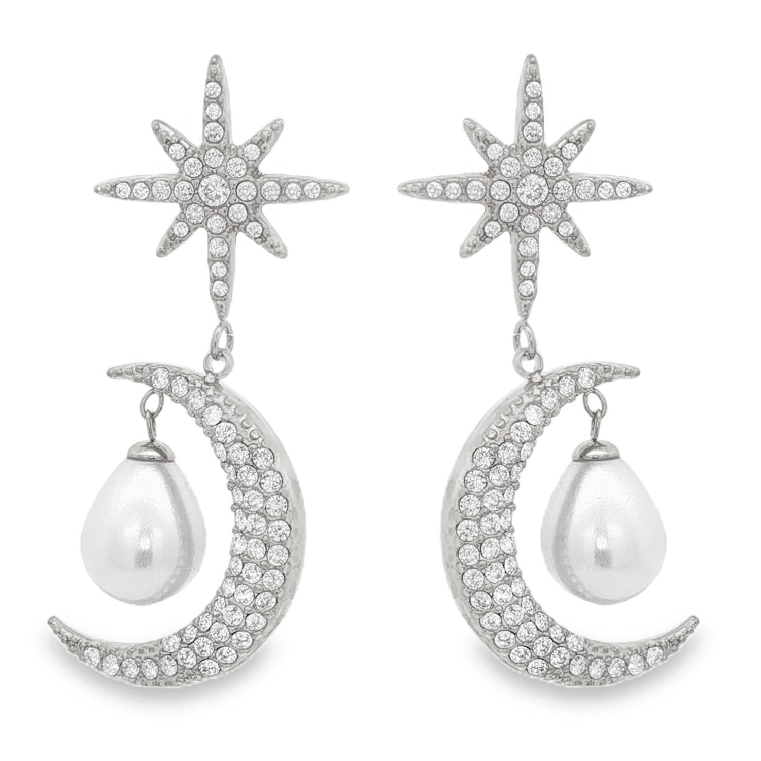 Illuminez votre style avec ces exquises boucles d'oreilles pendantes, mettant en valeur une perle en forme de poire nacrée, délicatement suspendue à un croissant de lune argenté.<br/>La finition en acier argenté ajoute une touche de chaleur et de raffinement, idéale pour sublimer votre élégance au quotidien. Etoile Lune Pendantes Strass Adolescent Adulte Femme Fille Nature Illuminez votre style avec ces exquises boucles d'oreilles pendantes, mettant en valeur une perle en forme de poire nacrée, délicatement suspendue à un croissant de lune argenté.<br/>La finition en acier argenté ajoute une touche de chaleur et de raffinement, idéale pour sublimer votre élégance au quotidien. Etoile Lune Pendantes Strass Adolescent Adulte Femme Fille Nature