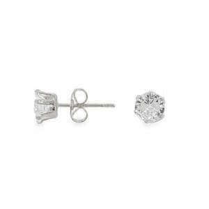 Sublimes boucles d'oreilles puces en acier argenté, serties d'un strass éclatant de taille brillant ronde. Un bijou intemporel et raffiné, symbole d'élégance discrète. Le strass, taillé avec une précision exceptionnelle, capte la lumière et illumine le visage. Parfaits pour toutes les occasions, ces clous d'oreilles apporteront une touche de luxe à votre style.