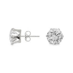 Sublimes boucles d'oreilles puces en acier argenté, serties d'un strass éclatant de taille brillant ronde. Un bijou intemporel et raffiné, symbole d'élégance discrète. Le strass, taillé avec une précision exceptionnelle, capte la lumière et illumine le visage. Parfaits pour toutes les occasions, ces clous d'oreilles apporteront une touche de luxe à votre style.