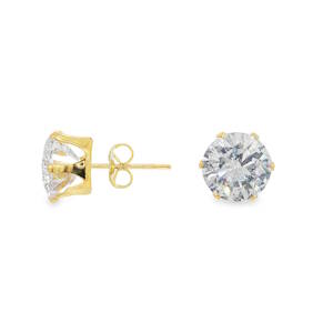 Sublimes boucles d'oreilles puces en acier doré, serties d'un strass éclatant de taille brillant ronde. Un bijou intemporel et raffiné, symbole d'élégance discrète. Le strass, taillé avec une précision exceptionnelle, capte la lumière et illumine le visage. Parfaits pour toutes les occasions, ces clous d'oreilles apporteront une touche de luxe à votre style.