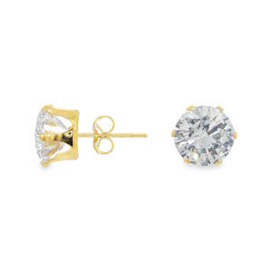 Sublimes boucles d'oreilles puces en acier doré, serties d'un strass éclatant de taille brillant ronde. Un bijou intemporel et raffiné, symbole d'élégance discrète. Le strass, taillé avec une précision exceptionnelle, capte la lumière et illumine le visage. Parfaits pour toutes les occasions, ces clous d'oreilles apporteront une touche de luxe à votre style.