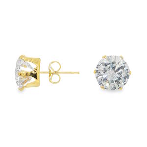 Sublimes boucles d'oreilles puces en acier doré, serties d'un strass éclatant de taille brillant ronde. Un bijou intemporel et raffiné, symbole d'élégance discrète. Le strass, taillé avec une précision exceptionnelle, capte la lumière et illumine le visage. Parfaits pour toutes les occasions, ces clous d'oreilles apporteront une touche de luxe à votre style.