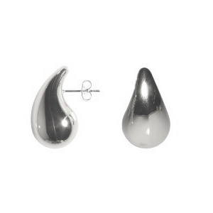 Boucles d'oreilles pendantes en acier argenté.