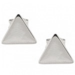 Boucles d'oreilles triangles en argent 925/000 rhodié.