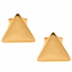 Boucles d'oreilles triangles en plaqué or.