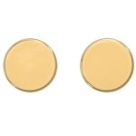 Boucles d'oreilles puces lisse en plaqué or.
