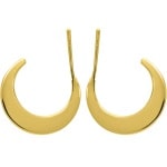 Boucles d'oreilles créoles ouvertes en plaqué or.