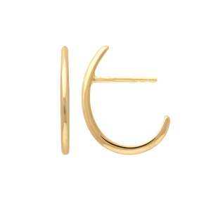 Boucles d'oreilles pendantes en plaqué or jaune 18 carats.