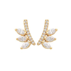 Arborez une élégance discrète avec ces exquises puces d'oreilles, finement réalisées en plaqué or jaune 18 carats et rehaussées d'oxydes de zirconium incolores. Chaque zirconium taille marquise, avec sa coupe brillant, scintille délicatement, capturant la lumière pour un éclat subtil. Un bijou raffiné, parfait pour sublimer votre quotidien.