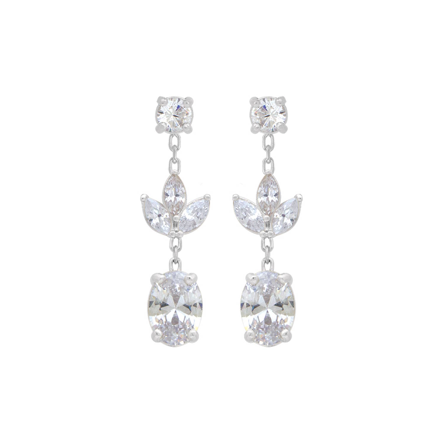Sublimes boucles d'oreilles pendantes, finement ouvragées en argent 925/000 rhodié, illuminées par des oxydes de zirconium incolores de taille ovale brillant.<br/>Leur éclat et leur design élégant apporteront une touche de sophistication à toutes vos tenues.<br/>Ces joyaux sont parfaits pour sublimer votre allure avec raffinement et distinction. Strass Adolescent Adulte Femme Fille Indémodable Nature Sublimes boucles d'oreilles pendantes, finement ouvragées en argent 925/000 rhodié, illuminées par des oxydes de zirconium incolores de taille ovale brillant.<br/>Leur éclat et leur design élégant apporteront une touche de sophistication à toutes vos tenues.<br/>Ces joyaux sont parfaits pour sublimer votre allure avec raffinement et distinction. Strass Adolescent Adulte Femme Fille Indémodable Nature