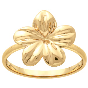 Bague en forme de fleur Madinina en plaqué or jaune 18 carats.