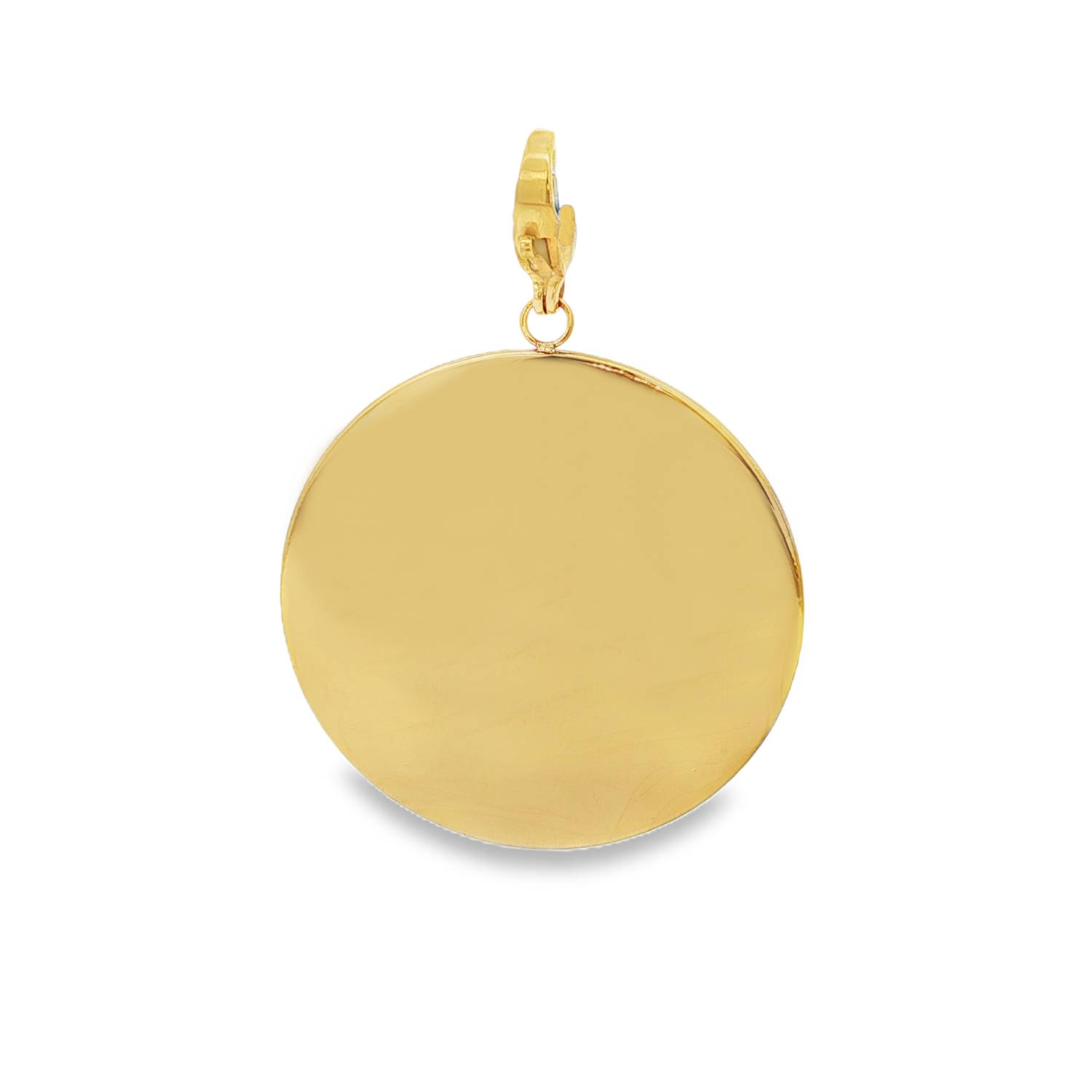 Découvrez ce pendentif charm's captivant, façonné en acier doré éclatant.<br/>Son design circulaire et lisse reflète une élégance intemporelle, parfait pour rehausser votre style avec une touche de sophistication discrète.<br/>Un bijou précieux qui illuminera votre quotidien. Rond Adolescent Adulte Femme Fille Gravure Indémodable Découvrez ce pendentif charm's captivant, façonné en acier doré éclatant.<br/>Son design circulaire et lisse reflète une élégance intemporelle, parfait pour rehausser votre style avec une touche de sophistication discrète.<br/>Un bijou précieux qui illuminera votre quotidien. Rond Adolescent Adulte Femme Fille Gravure Indémodable