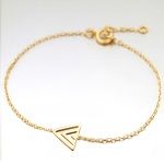 Bracelet Triangles en plaqué or.