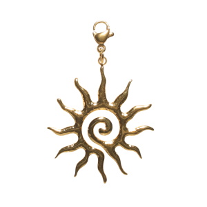 Breloque charm's en forme de soleil en acier doré. Concevez vos propres bijoux grâce à nos charm's. Ajoutez-les à vos bracelets ou colliers et apportez votre propre style et votre touche personnelle à vos bijoux.