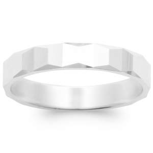 Bague pour homme en argent 925 rhodié.