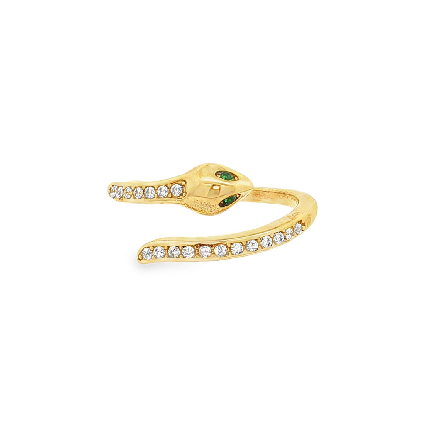 Cette bague ajustable arbore un design serpentiforme moderne et épuré. Conçue en acier inoxydable de haute qualité, elle offre une brillance durable tout en étant résistante au ternissement.<br/>Le corps du serpent s'enroule délicatement autour du doigt avec une structure ouverte, permettant d'ajuster légèrement la taille pour un confort optimal.<br/>Le corps est pavé de cristaux blancs scintillants qui capturent la lumière à chaque mouvement.<br/>La tête du serpent est ornée de deux cristaux verts, créant un regard intense et mystérieux qui apporte une touche de couleur vibrante à l'ensemble.<br/>Le motif du serpent est un symbole intemporel de renaissance et de sagesse. Cette bague se porte aussi bien seule pour un look minimaliste que cumulée avec d'autres anneaux pour un style plus affirmé. Serpent Strass Adolescent Adulte Animaux Femme Fille Indémodable Nature Cette bague ajustable arbore un design serpentiforme moderne et épuré. Conçue en acier inoxydable de haute qualité, elle offre une brillance durable tout en étant résistante au ternissement.<br/>Le corps du serpent s'enroule délicatement autour du doigt avec une structure ouverte, permettant d'ajuster légèrement la taille pour un confort optimal.<br/>Le corps est pavé de cristaux blancs scintillants qui capturent la lumière à chaque mouvement.<br/>La tête du serpent est ornée de deux cristaux verts, créant un regard intense et mystérieux qui apporte une touche de couleur vibrante à l'ensemble.<br/>Le motif du serpent est un symbole intemporel de renaissance et de sagesse. Cette bague se porte aussi bien seule pour un look minimaliste que cumulée avec d'autres anneaux pour un style plus affirmé. Serpent Strass Adolescent Adulte Animaux Femme Fille Indémodable Nature