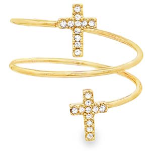 Cette sublime bague en acier doré incarne l'élégance et la foi. Elle est ornée de strass ronds taille brillant, offrant une scintillation exceptionnelle. Le design raffiné et spirituel fait de cette bague un symbole précieux, idéal pour exprimer votre individualité avec éclat. Une création étincelante pour illuminer votre quotidien.