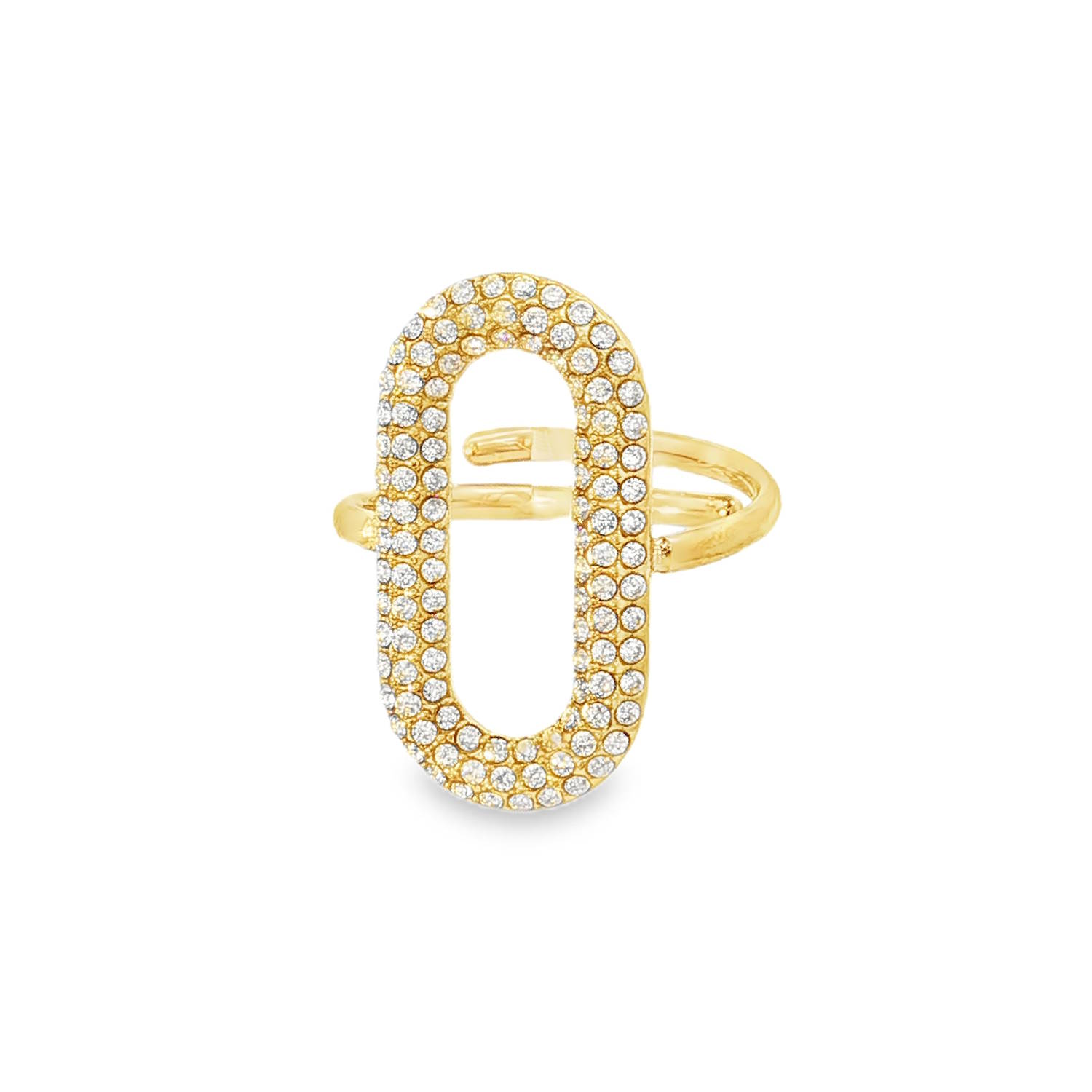 Arborez une élégance audacieuse avec cette bague cocktail en acier doré.<br/>Son design unique, orné de strass ronds taille brillant, capture la lumière sous tous les angles.<br/>La monture en acier doré met en valeur l'éclat des strass, offrant un contraste chaleureux et luxueux.<br/>Cette bague est le symbole parfait d'un style moderne et sophistiqué.<br/>Taille ajustable. Ovale Strass Adolescent Adulte Femme Fille Indémodable Arborez une élégance audacieuse avec cette bague cocktail en acier doré.<br/>Son design unique, orné de strass ronds taille brillant, capture la lumière sous tous les angles.<br/>La monture en acier doré met en valeur l'éclat des strass, offrant un contraste chaleureux et luxueux.<br/>Cette bague est le symbole parfait d'un style moderne et sophistiqué.<br/>Taille ajustable. Ovale Strass Adolescent Adulte Femme Fille Indémodable