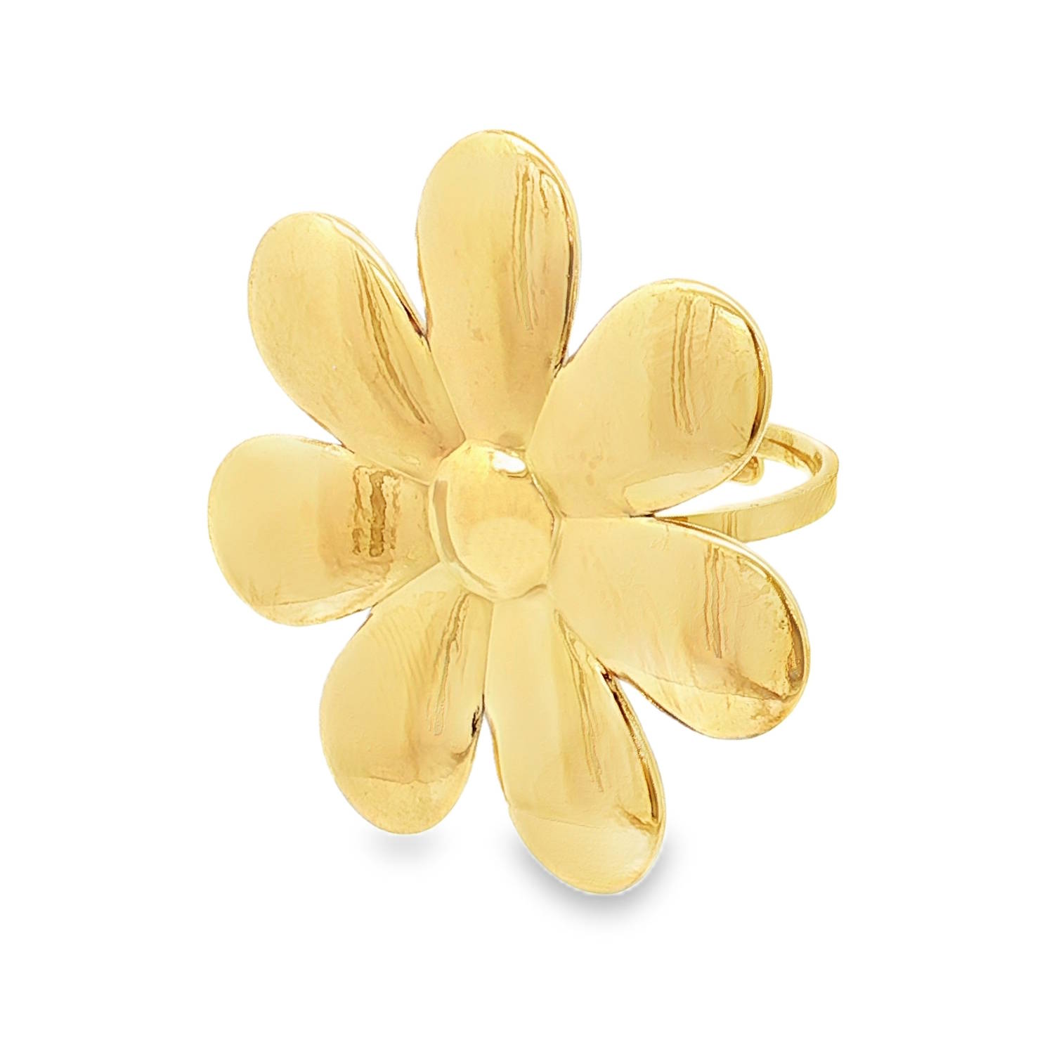 Rehaussez votre style avec cette bague unique, sculptée en acier doré éclatant.<br/>Son design floral audacieux capture la lumière et attire les regards, idéale pour celles qui aiment affirmer leur personnalité avec élégance.<br/>Portez cette pièce maîtresse pour une touche de luxe et de raffinement.<br/>Taille ajustable. Adolescent Adulte Femme Fille Fleurs Indémodable Nature Rehaussez votre style avec cette bague unique, sculptée en acier doré éclatant.<br/>Son design floral audacieux capture la lumière et attire les regards, idéale pour celles qui aiment affirmer leur personnalité avec élégance.<br/>Portez cette pièce maîtresse pour une touche de luxe et de raffinement.<br/>Taille ajustable. Adolescent Adulte Femme Fille Fleurs Indémodable Nature