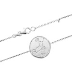 Bracelet avec motif de la constellation du signe du zodiaque Vierge (Virgo en latin) en argent 925/000 rhodié et oxydes de zirconium.