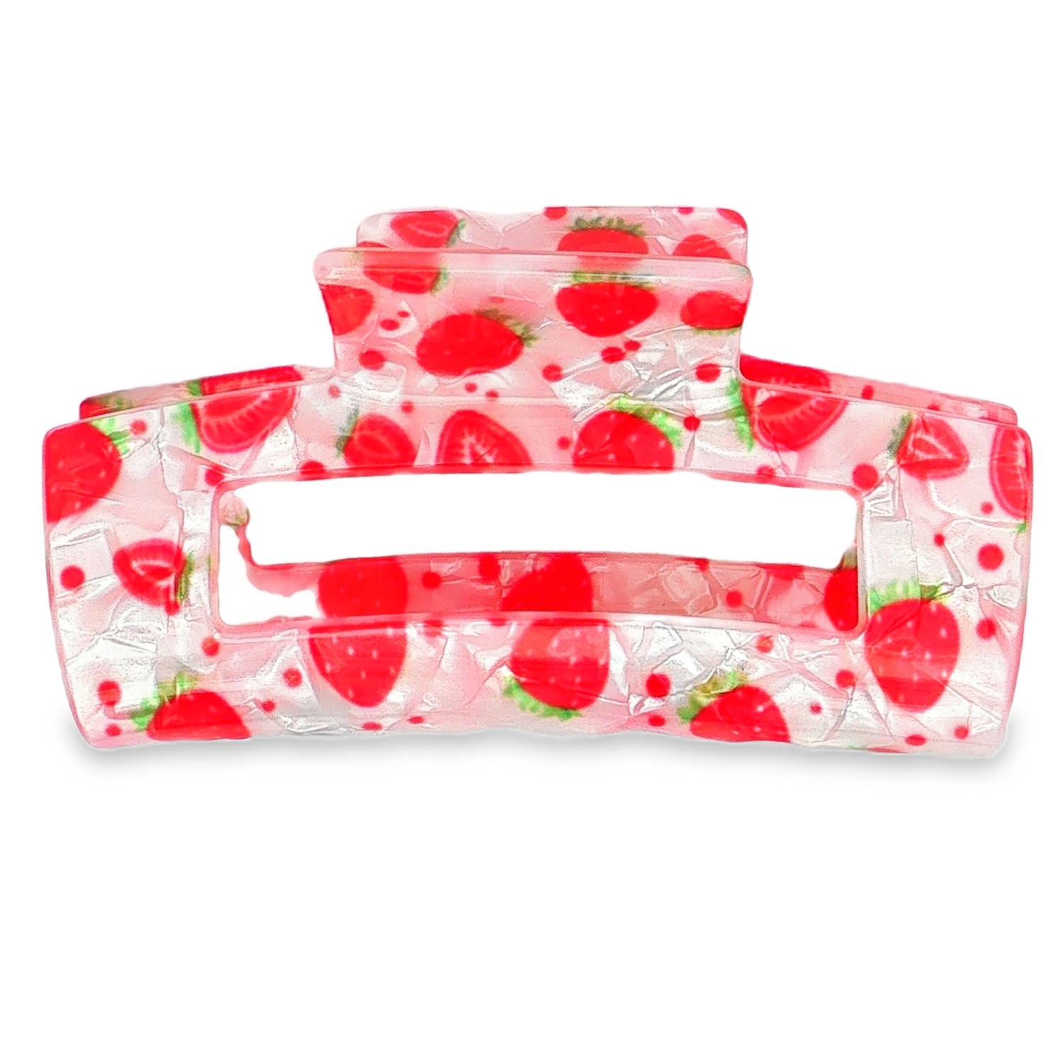 Cette pince à cheveux est l'accessoire parfait pour ajouter une touche de fraîcheur et de gourmandise à votre coiffure.<br/>Elle arbore un imprimé frais et fruité de fraises rouges avec leurs petites feuilles vertes, parsemé de pois rouges sur un fond rose pâle translucide. Fraise Adolescent Adulte Femme Fille Fruits Indémodable Nature Cette pince à cheveux est l'accessoire parfait pour ajouter une touche de fraîcheur et de gourmandise à votre coiffure.<br/>Elle arbore un imprimé frais et fruité de fraises rouges avec leurs petites feuilles vertes, parsemé de pois rouges sur un fond rose pâle translucide. Fraise Adolescent Adulte Femme Fille Fruits Indémodable Nature