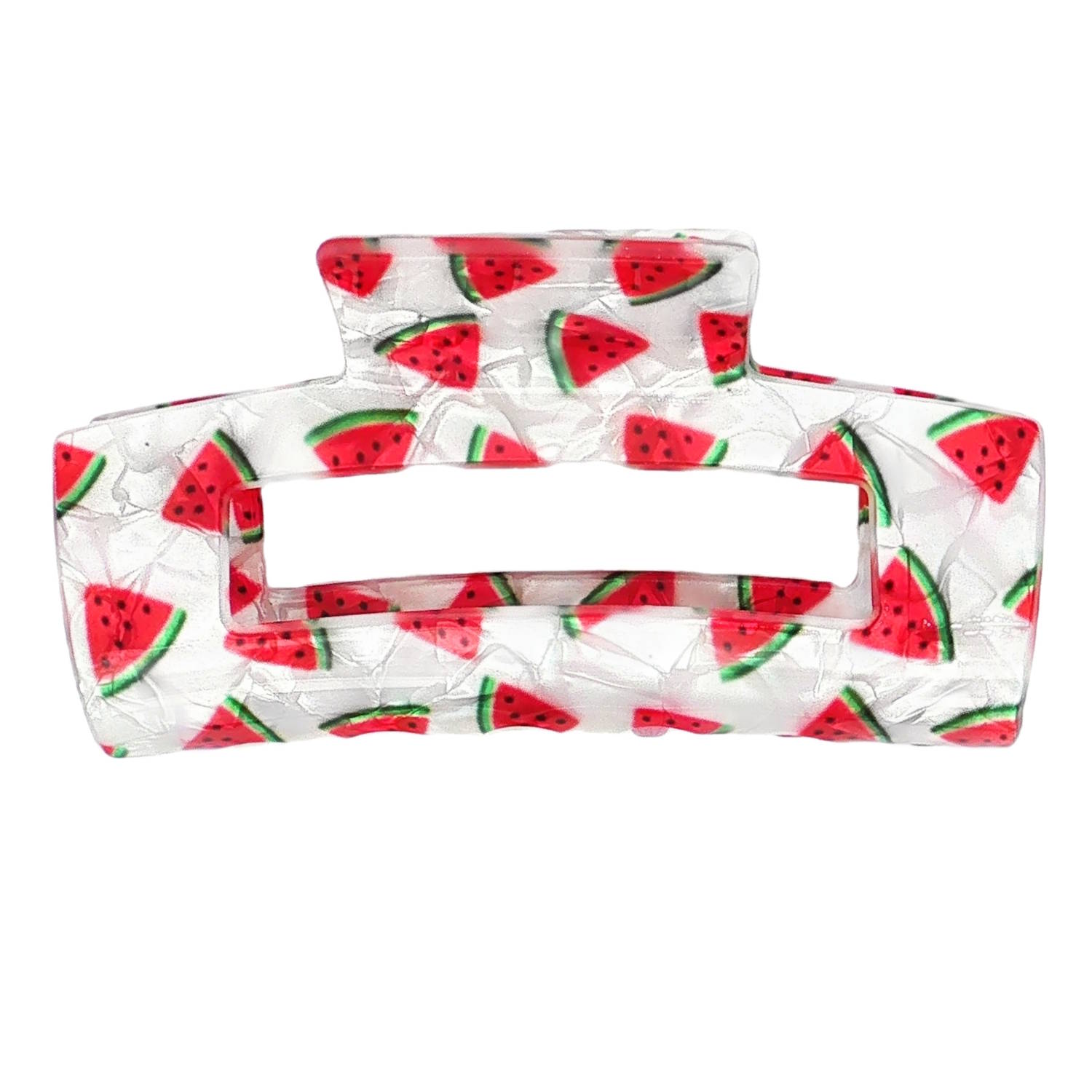 Apportez une touche de fraîcheur et de gourmandise à votre coiffure avec cette pince à cheveux au design fruité. Alliant esthétique rétro et modernité, elle est l'accessoire indispensable pour égayer vos tenues estivales.<br/>Des tranches de pastèques rouges et vertes parsemées de petits grains noirs, créant un look ludique et rafraîchissant. Adolescent Adulte Femme Fille Fruits Indémodable Nature Apportez une touche de fraîcheur et de gourmandise à votre coiffure avec cette pince à cheveux au design fruité. Alliant esthétique rétro et modernité, elle est l'accessoire indispensable pour égayer vos tenues estivales.<br/>Des tranches de pastèques rouges et vertes parsemées de petits grains noirs, créant un look ludique et rafraîchissant. Adolescent Adulte Femme Fille Fruits Indémodable Nature