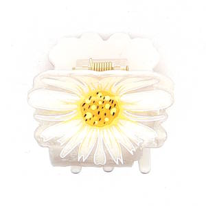 Magnifique pince crabe pour cheveux au motif floral de couleurs vives et brillantes.
