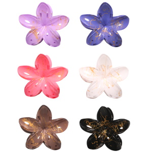 Pince crabe à cheveux en forme de fleur avec des motifs. 6 modèles différents. Votre préférence en commentaire.