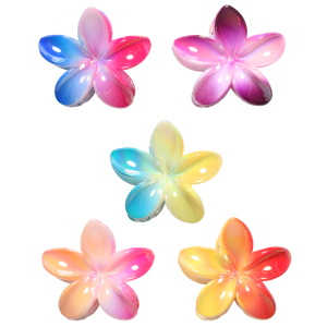 Pince crabe à cheveux en forme de fleur multicolore. 5 modèles différents. Votre préférence en commentaire.