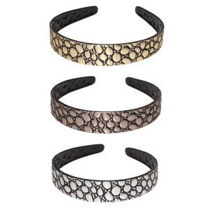 Serre-tête pour cheveux avec motifs. 3 coloris différents. Vendu à l'unité.