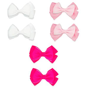 Lot de 2 barrettes à cheveux élégantes, parfaites pour ajouter une touche de coquetterie et de couleur à une coiffure. Chaque barrette est ornée d'un double nœud papillon volumineux. Idéal pour offrir en cadeau à une enfant ou une jeune fille aimant les accessoires girly. 3 coloris différents. Vendu par lot de 2. Votre préférence en commentaires.
