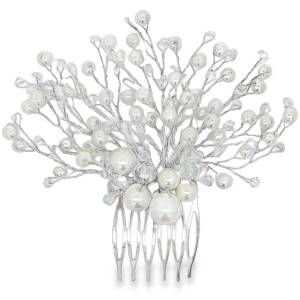 Rehaussez votre coiffure avec ce peigne à cheveux délicate, ornée de perles nacrées. Une touche de sophistication pour un mariage, une soirée ou tout événement spécial. Les perles, soigneusement disposées, captent la lumière et illuminent votre chevelure.