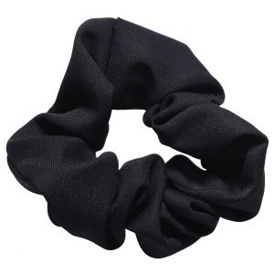 Chouchou élastique pour cheveux en textile de couleur bleue marine.