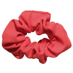 Chouchou élastique pour cheveux en textile de couleur rouge.