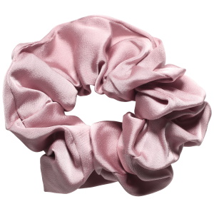 Chouchou élastique pour cheveux en textile satiné de couleur.