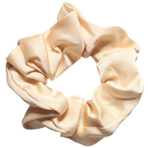 Chouchou élastique pour cheveux en textile satiné de couleur.