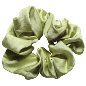 Chouchou élastique pour cheveux en textile satiné de couleur.