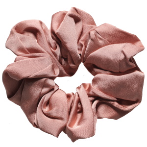 Chouchou élastique pour cheveux en textile satiné de couleur.