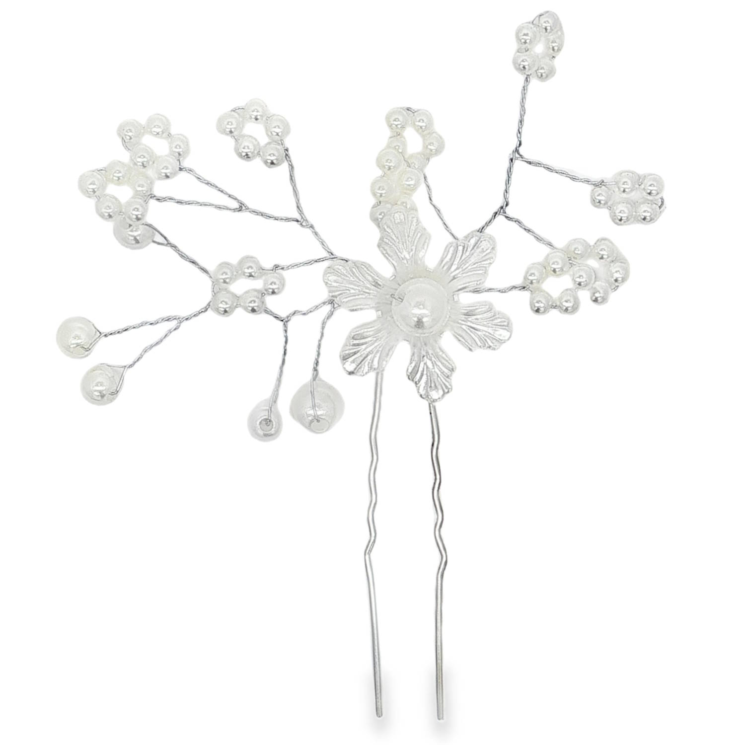 Sublime épingle à cheveux ornée de perles délicates et d'une fleur stylisée.<br/>Les perles, taillées en cabochon rond, apportent une touche de douceur et d'élégance.<br/>La structure en métal argenté accentue l'éclat des perles, créant un contraste raffiné. Cette broche est idéale pour agrémenter une tenue de cérémonie ou pour apporter une touche sophistiquée à votre style quotidien. Perle Adolescent Adulte Femme Fiançailles Fille Fleurs Indémodable Mariage Nature Sublime épingle à cheveux ornée de perles délicates et d'une fleur stylisée.<br/>Les perles, taillées en cabochon rond, apportent une touche de douceur et d'élégance.<br/>La structure en métal argenté accentue l'éclat des perles, créant un contraste raffiné. Cette broche est idéale pour agrémenter une tenue de cérémonie ou pour apporter une touche sophistiquée à votre style quotidien. Perle Adolescent Adulte Femme Fiançailles Fille Fleurs Indémodable Mariage Nature