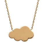 Collier avec pendentif nuage en plaqué or.