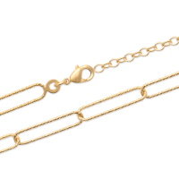 Bracelet en plaqué or jaune 18 carats. Fermoir mousqueton avec 3 cm de rallonge.