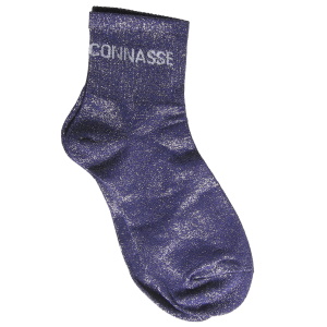 Paire de chaussettes scintillantes avec l'inscription Connasse.