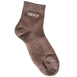 Paire de chaussettes scintillantes avec l'inscription Sexy.