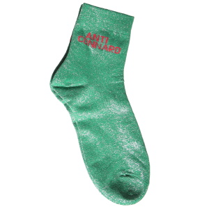 Paire de chaussettes scintillantes avec l'inscription Anti connard.