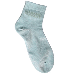 Paire de chaussettes scintillantes avec l'inscription Madame parfaite.