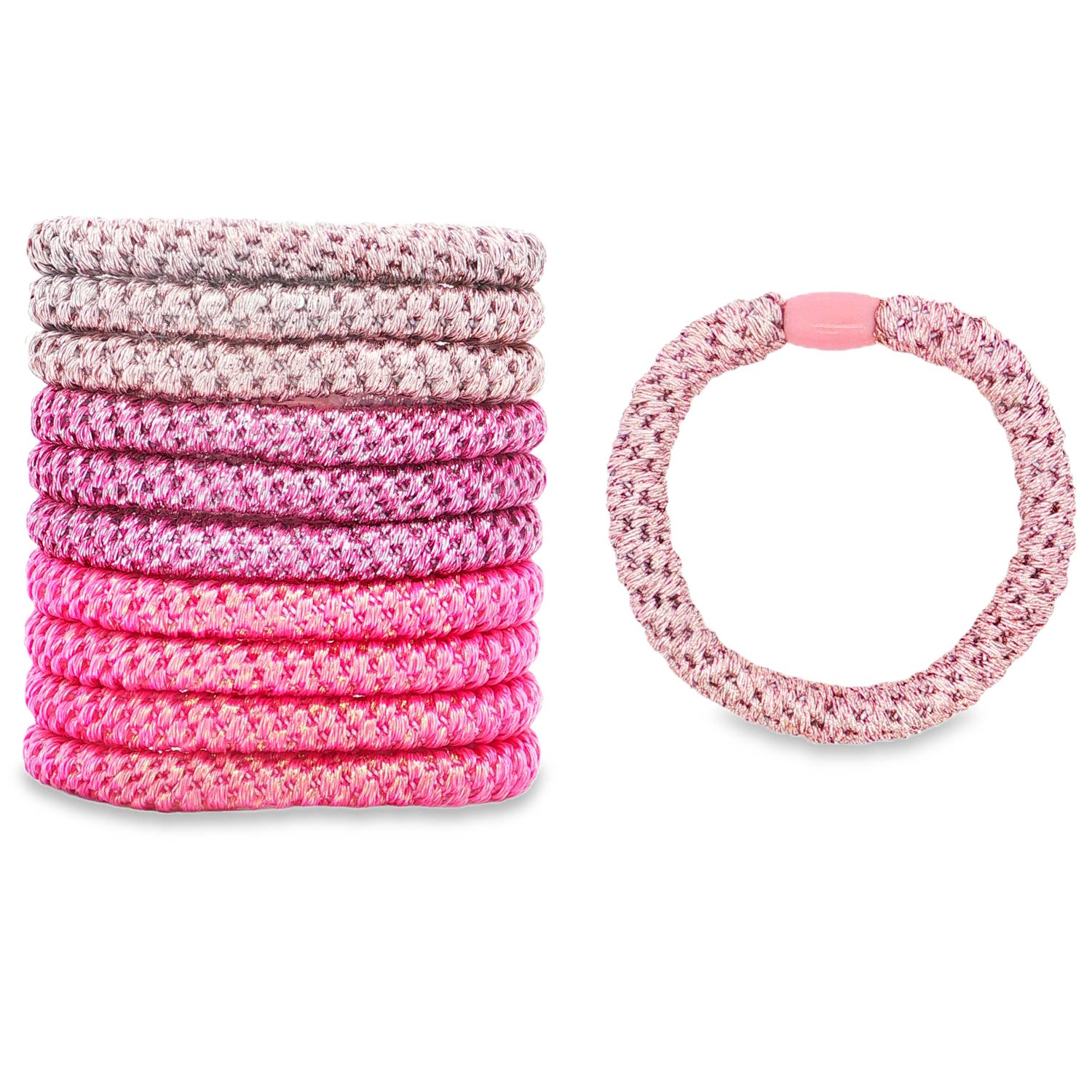 Apportez une touche d'élégance et de couleur à vos coiffures avec ce lot de 10 élastiques premium. Conçus pour allier style et confort, ils sont parfaits pour un usage quotidien sans abîmer votre chevelure.<br/>Chaque élastique présente une structure tressée en relief, offrant une meilleure adhérence et un look plus sophistiqué qu'un élastique classique.<br/>Le lot propose un magnifique dégradé allant du rose pâle poudré au rose fuchsia vibrant, permettant de les assortir à toutes vos tenues. Elastique Lot Adolescent Adulte Enfant Femme Fille Indémodable Apportez une touche d'élégance et de couleur à vos coiffures avec ce lot de 10 élastiques premium. Conçus pour allier style et confort, ils sont parfaits pour un usage quotidien sans abîmer votre chevelure.<br/>Chaque élastique présente une structure tressée en relief, offrant une meilleure adhérence et un look plus sophistiqué qu'un élastique classique.<br/>Le lot propose un magnifique dégradé allant du rose pâle poudré au rose fuchsia vibrant, permettant de les assortir à toutes vos tenues. Elastique Lot Adolescent Adulte Enfant Femme Fille Indémodable