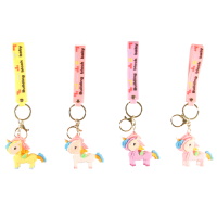 Porte clés fantaisie licorne pixélisée avec poignée en silicone multicolore. 4 coloris différents. Vendu à l'unité, votre préférence en commentaire.