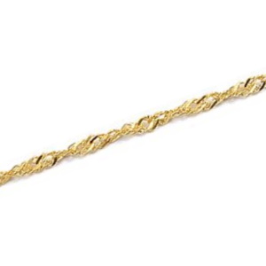 Bracelet composé d'une chaîne maille singapour en plaqué or jaune 18 carats.