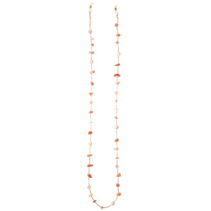 Cordon pour lunettes composé de perles multicolores.