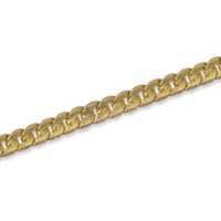 Bracelet chaîne maille anglaise en plaqué or jaune 18 carats.